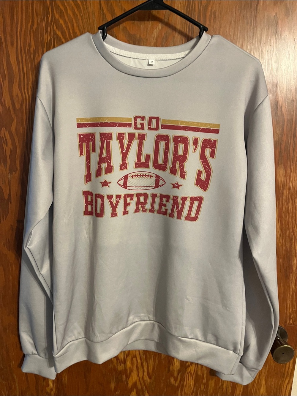 Light Gray 'Go Taylor's Boyfriend' Graphic Sweatshirt
